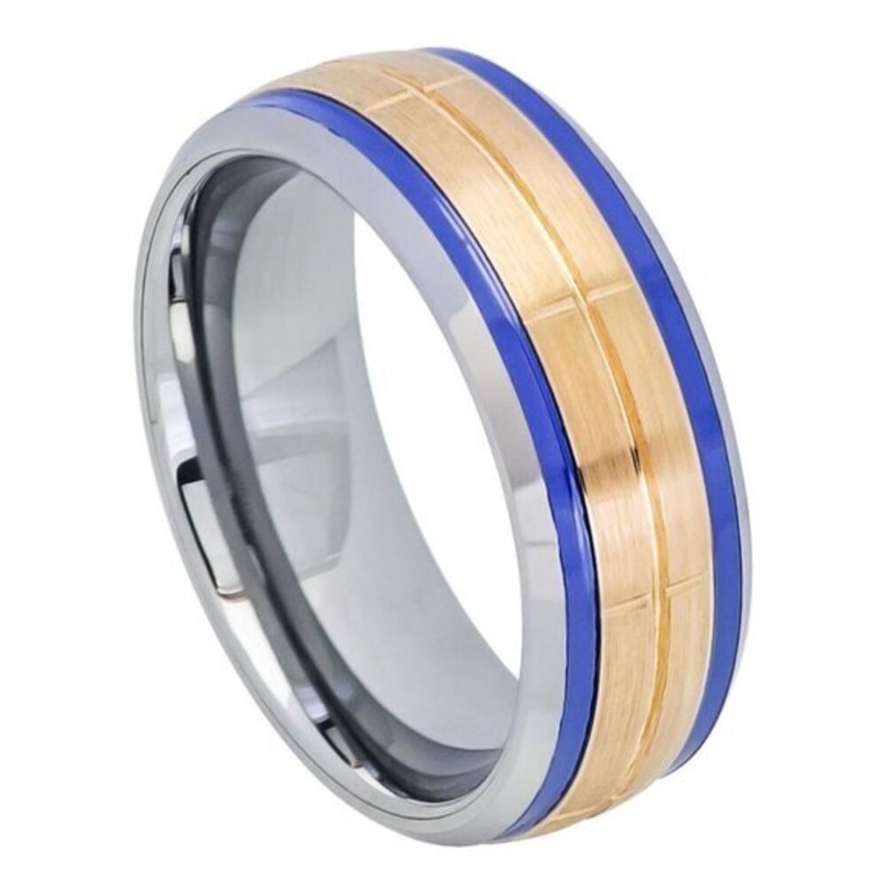 Rose Gold Plated Tungsten Ring wedding Band